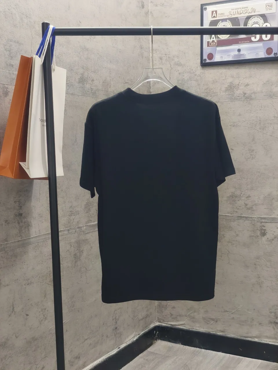 P80🌈🌈 BAL* New Arrivallogo T 280 32 Breathable 320g 1.1 ， Os Same Style Versatile Size: S M L XL XXL ：White Black